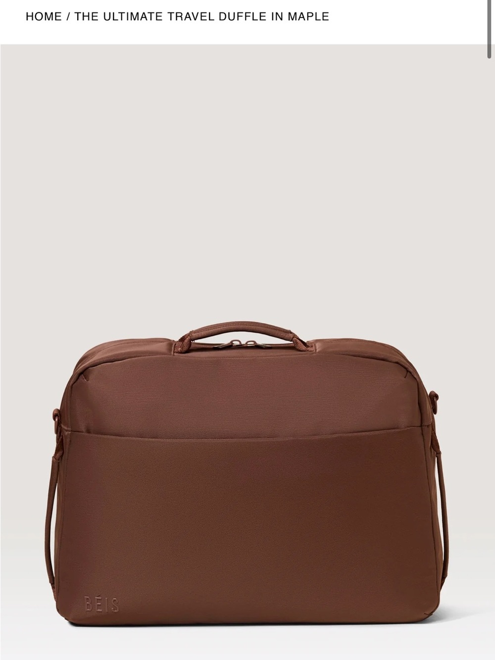 BEIS Maple Travel Duffle Bag - Brown